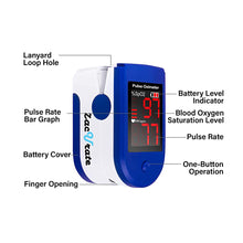 Load image into Gallery viewer, Zacurate Fingertip Pulse Oximeter Blood Oxygen Saturation Monitor